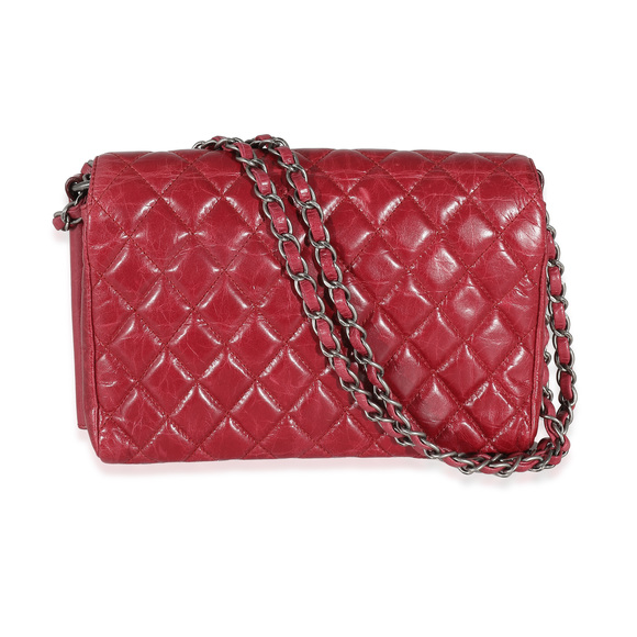 Chanel 12P Red Glazed Calfskin Veau Brilliante Flap Bag - Picture 7 of 8